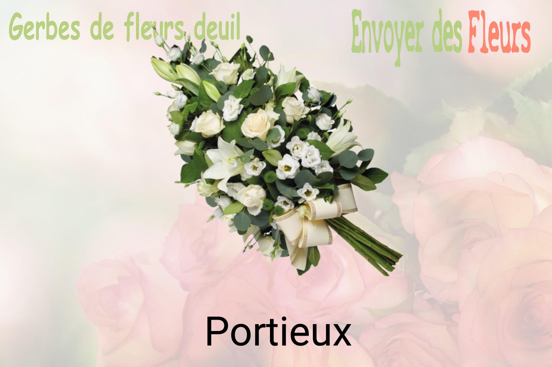 Gerbe de fleurs de deuil livrée à Portieux